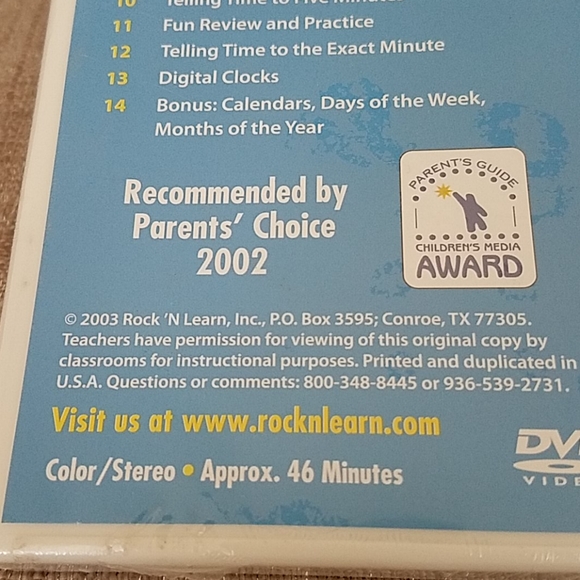 New Rock N Learn Telling Time DVD - Picture 8 of 9